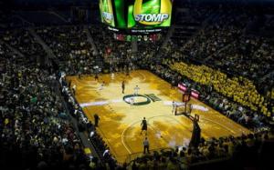 Oregon Artistic Basketball Court Over the Line